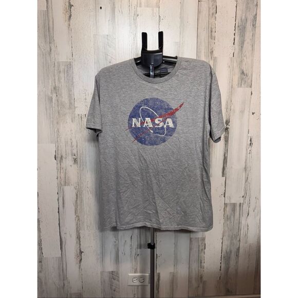 NASA Logo Gray Graphic T-Shirt | Space Program Tee – Size XL - Picture 1 of 4